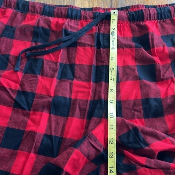 NWT Pajamas Set Wondershop Buffalo Red Black Plaid Size 1X Button Top Pants - Picture 8 of 10